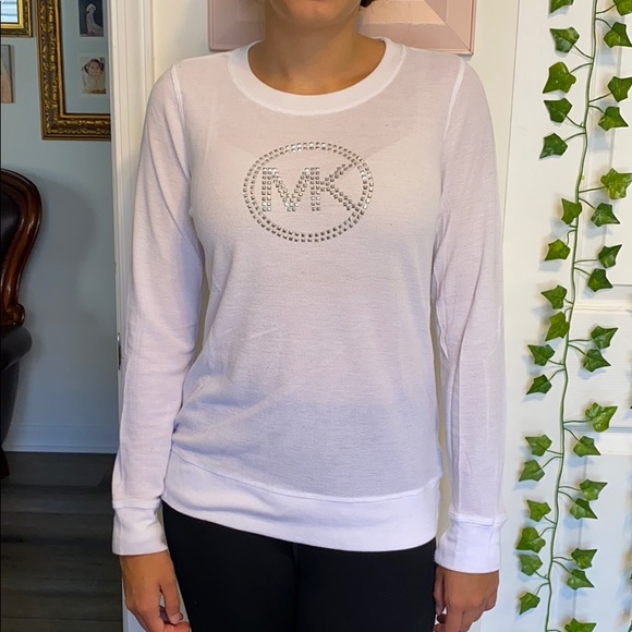Michael Kors White Long Sleeve Top - Picture 1 of 9